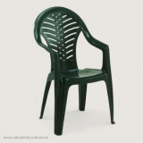 Zahradná plastová stolička OCEÁN zelená