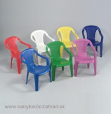 Záhradná plastová stolička BAMBINI červená