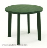 Záhradný plastový guľatý stôl TONDO zelený