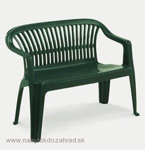 Záhradná plastová lavica DIVA zelená