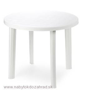Záhradný plastový guľatý stôl TONDO biely