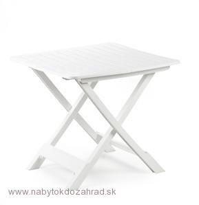 Zahradný plastový skladací stôl Tevere (biely)