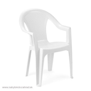 Záhradná plastová stolička KORA hnedé nízka