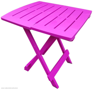 Záhradný plastový stôl ADIGE ružový