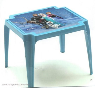 Záhradný plastový stolík DISNEY Frozen (modrý)